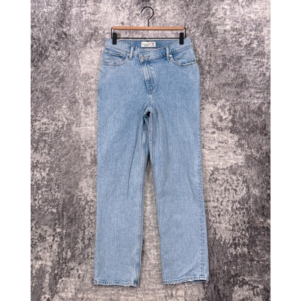 Abercrombie & Fitch Jeans 29 / 8 Womens 90s Straight High Rise Cross Button